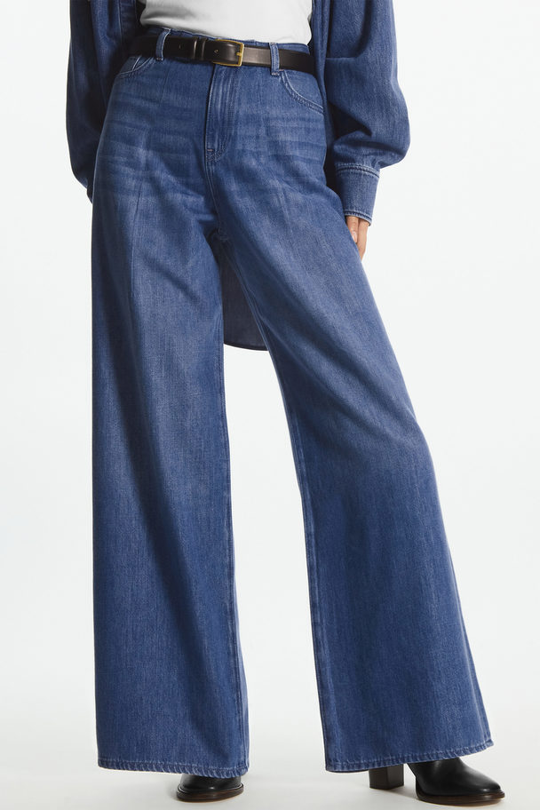 COS Wide-leg High-rise Jeans Blue
