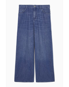 Wide-leg High-rise Jeans Blue