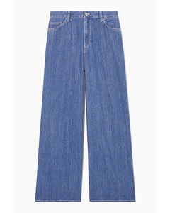 Wide-leg High-rise Jeans Light Blue