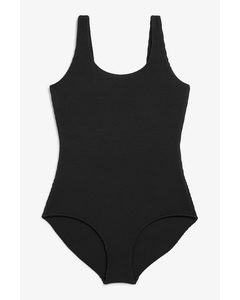 Shirred Swimsuit Black Magic