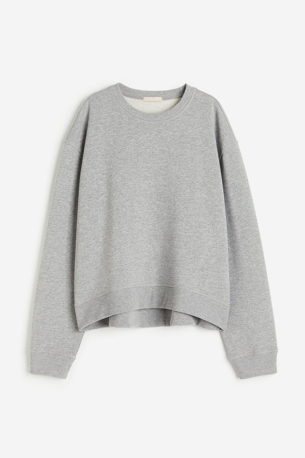 H&M Oversized Sweater Lichtgrijs Gemêleerd