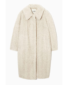 Faux Shearling Coat Off-white
