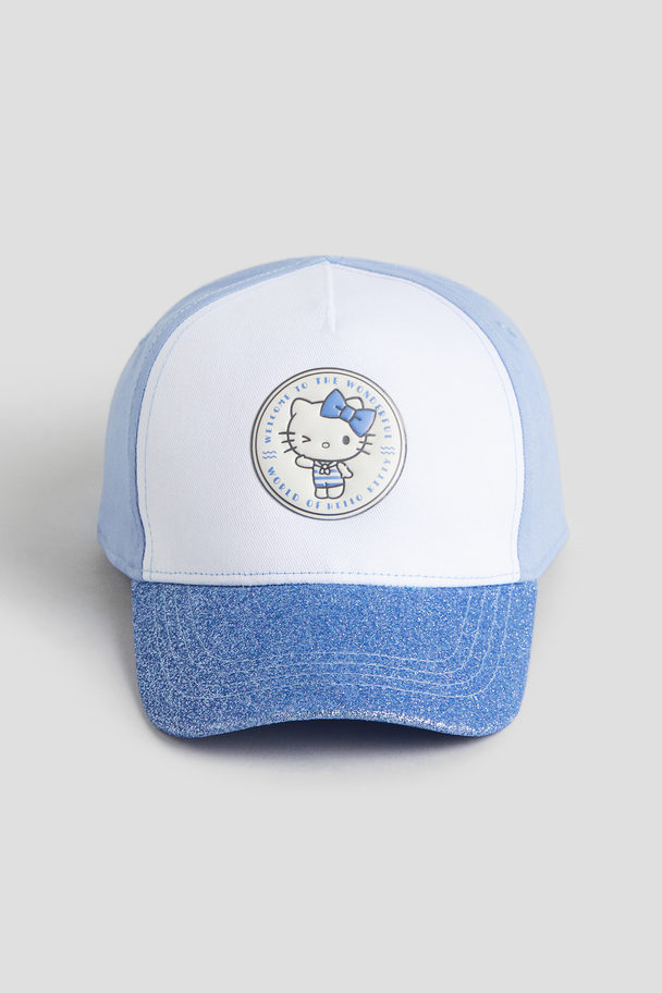 H&M Printed Cap Light Blue/hello Kitty