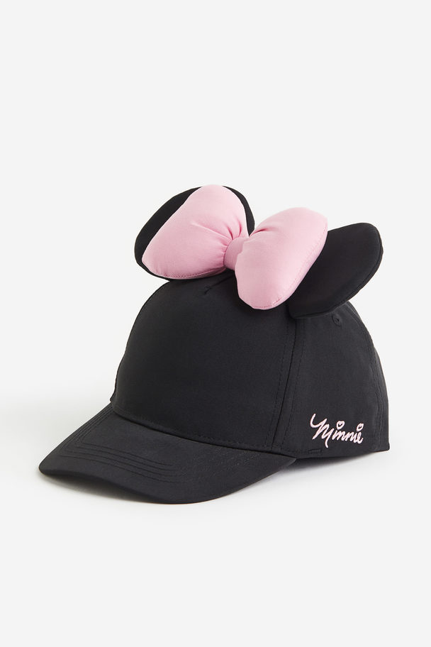 H&M Bedruckte Cap Schwarz/Minnie Maus