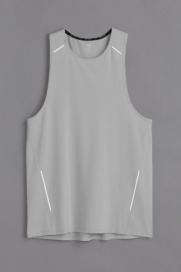 H&M Regular Fit Running Vest Top Light Grey