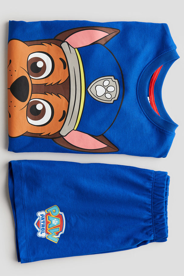 H&M Bedruckter Pyjama Knallblau/PAW Patrol