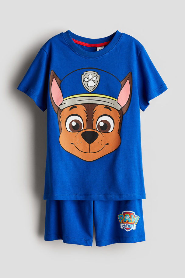 H&M Printed Pyjamas Bright Blue/paw Patrol