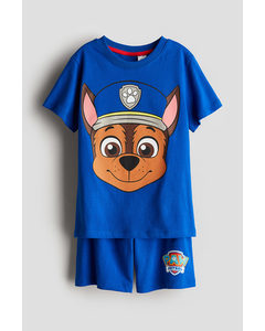 Bedruckter Pyjama Knallblau/PAW Patrol