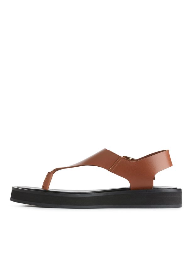 ARKET Chunky Leather Sandals Brown