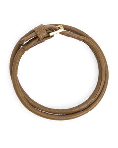 Leather Bracelet Dark Beige