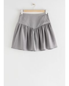 Frilled Mini Skirt Black Checks