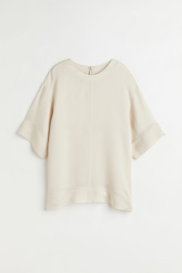 H&M Bluse aus Seidenmischung Hellbeige