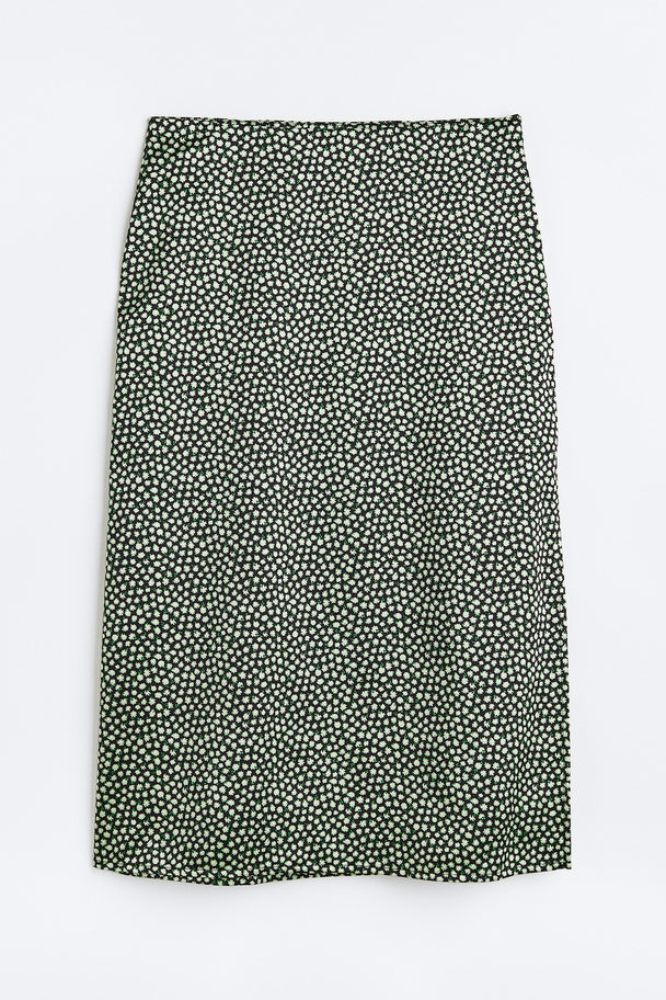 H&M Patterned Skirt Black/floral