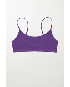 Sunny Structured Swim Top Purple