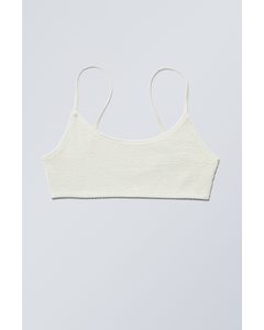 Sunny Structured Swim Top Off-white