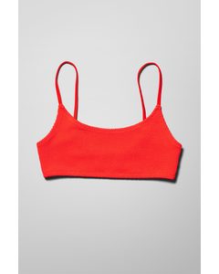 Sunny Structured Swim Top Red