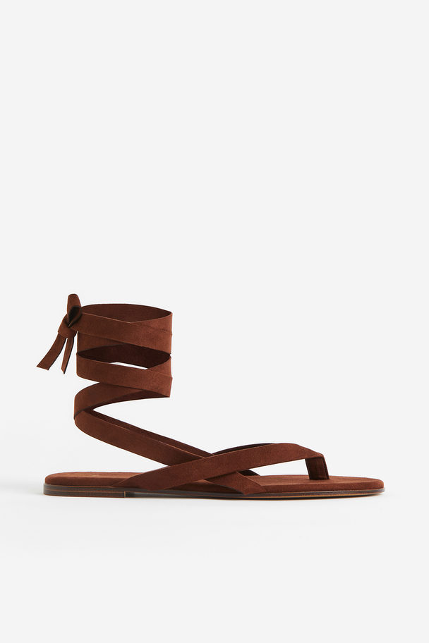H&M Strappy Sandals Dark Brown