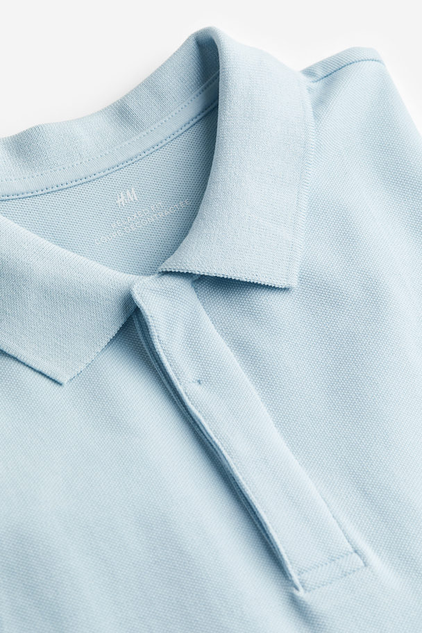 H&M Pikee-Poloshirt Relaxed Fit Hellblau