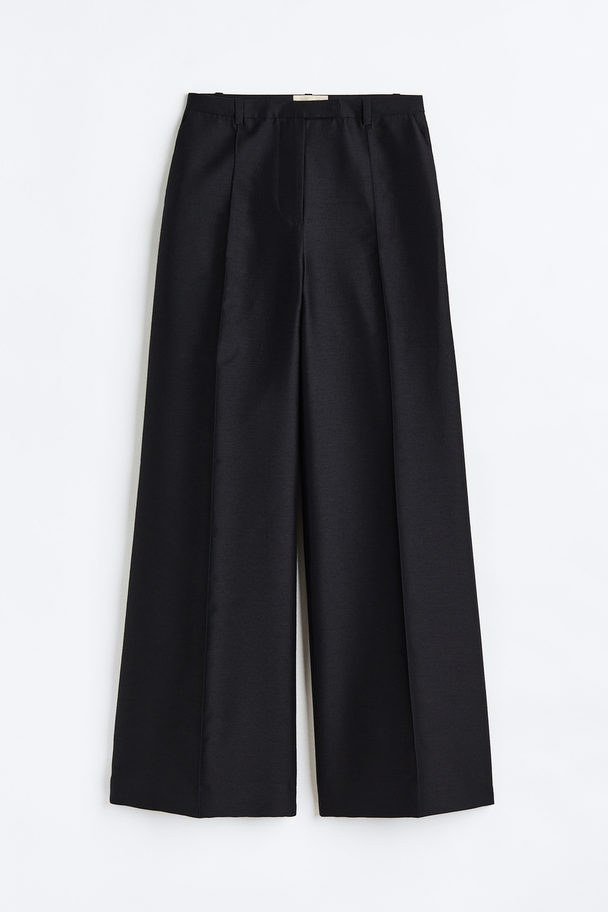 H&M Elegante Hose aus einer Seidenmischung Schwarz