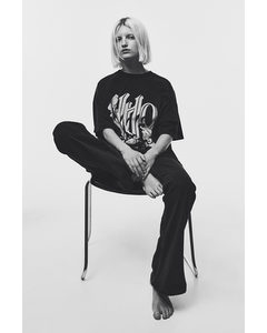 Oversized Printed T-shirt Black/the Who
