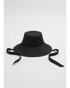 Ribbon Bucket Hat Black