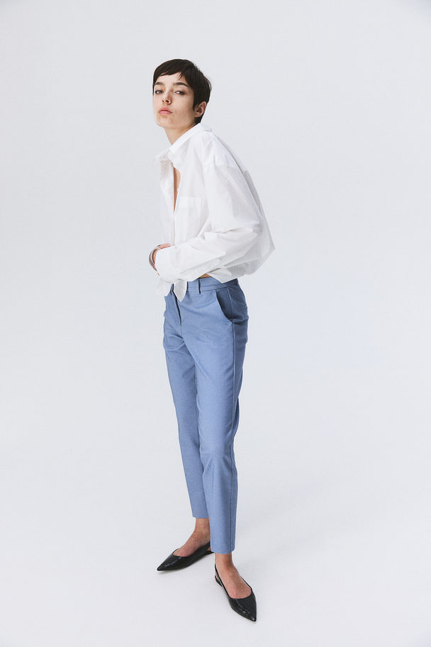 H&M Cigarette Trousers Dusty Blue