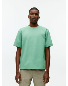 T-shirt I Interlock-stof Grøn