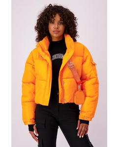 Cropped Belt Jacket Oranje