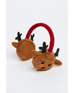 Fluffy Earmuffs Brown/reindeer