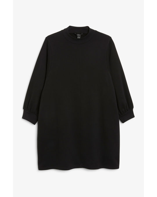 Monki Low-turtleneck Sweater Dress Black Magic