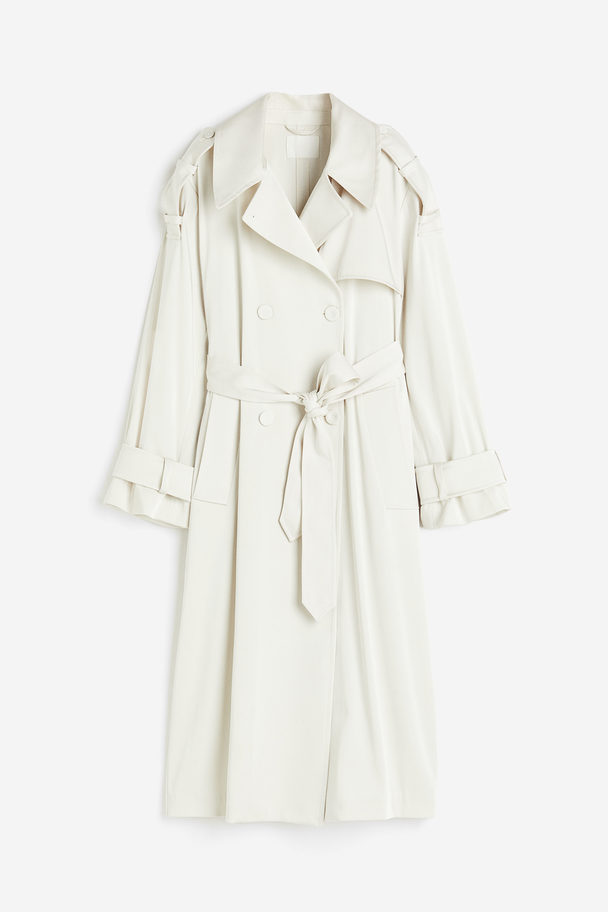 H&M Lang Trenchcoat Cream