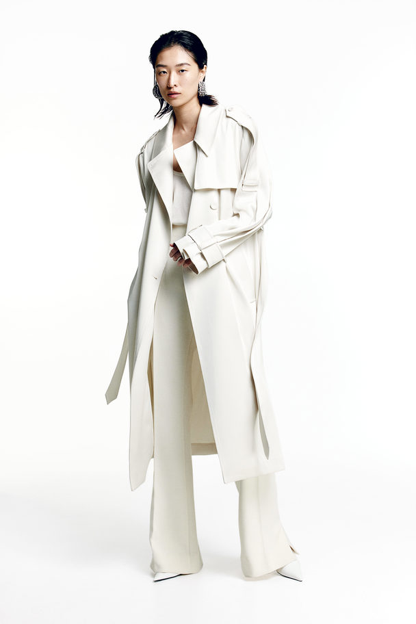 H&M Lang Trenchcoat Cream