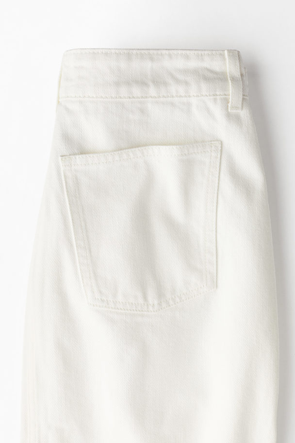 H&M Denim Maxi Skirt White