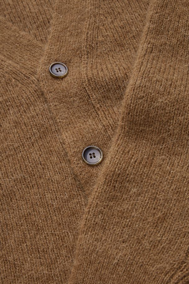 COS Relaxed-fit Merino Wool Cardigan Light Brown