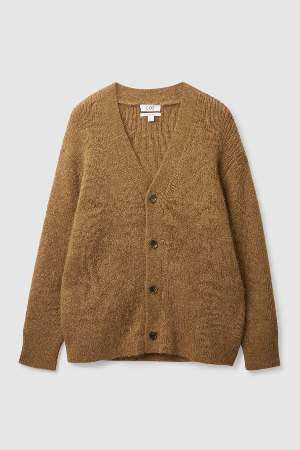 COS Relaxed-fit Merino Wool Cardigan Light Brown