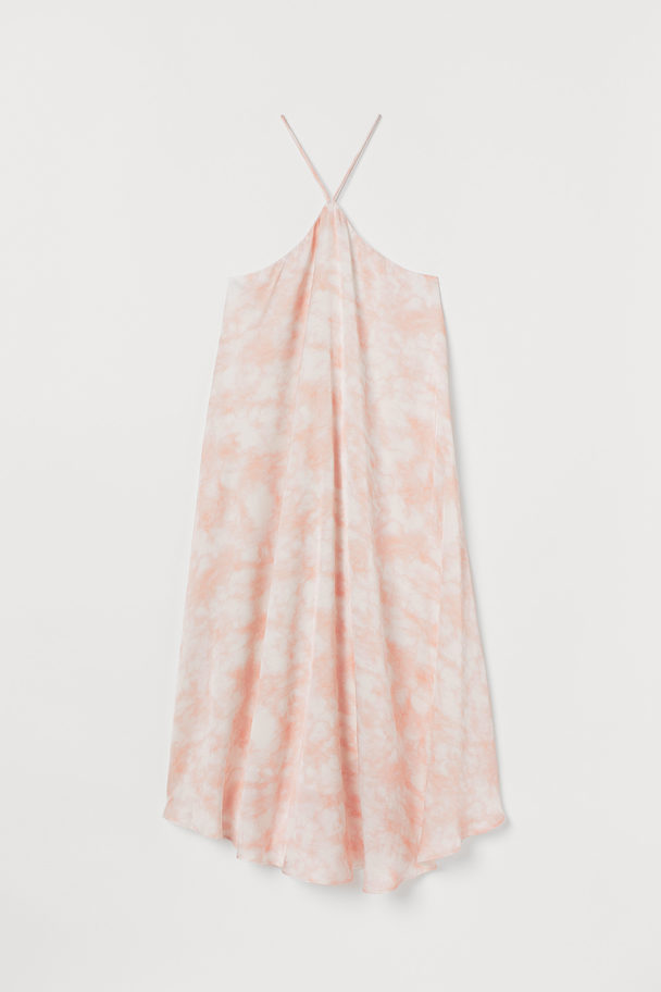 H&M Gemustertes Kleid Rosa/Weiß gemustert