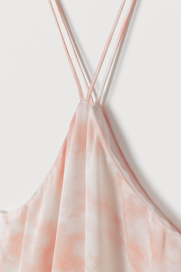 H&M Gemustertes Kleid Rosa/Weiß gemustert