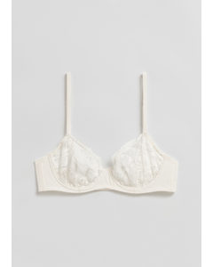 Underwire Poppy Lace Bra Ivory