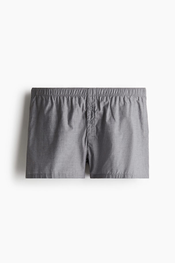 H&M 3er-Pack Boxershorts aus Baumwollstoff Grau