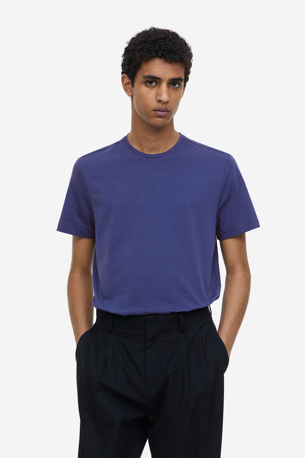 H&M T-shirt - Slim Fit Donkerblauw