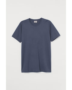 T-shirt I Premium Cotton Slim Fit Stålblå
