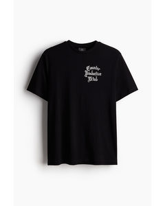 Regular Fit Printed T-shirt Black/counter Productive Club
