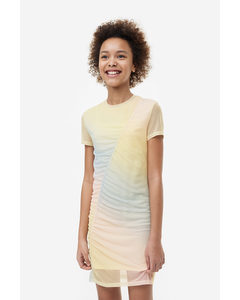 Gathered Dress Yellow/ombre