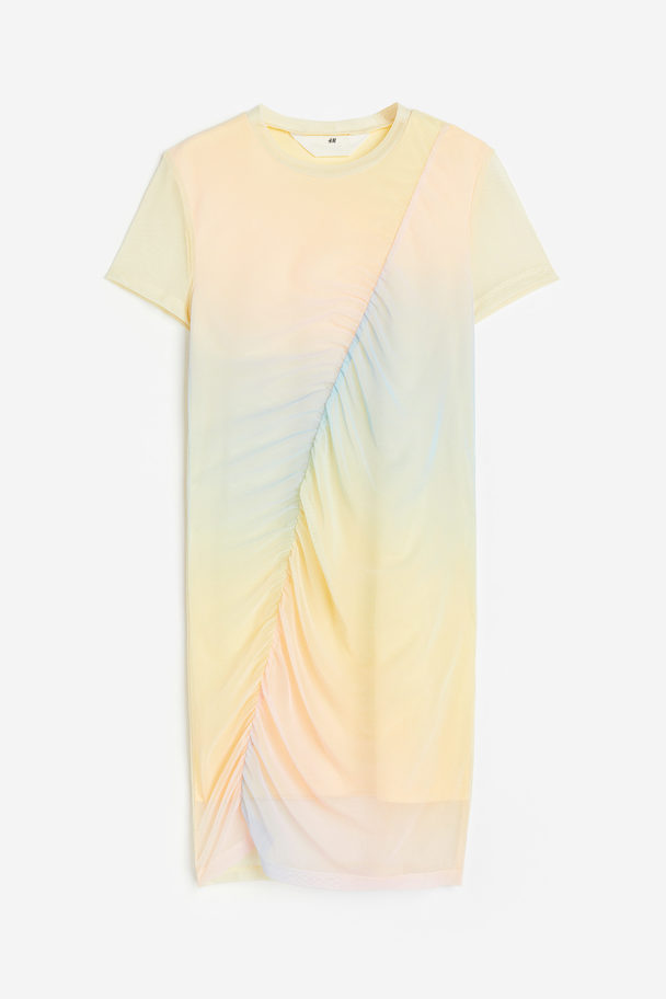 H&M Gathered Dress Yellow/ombre
