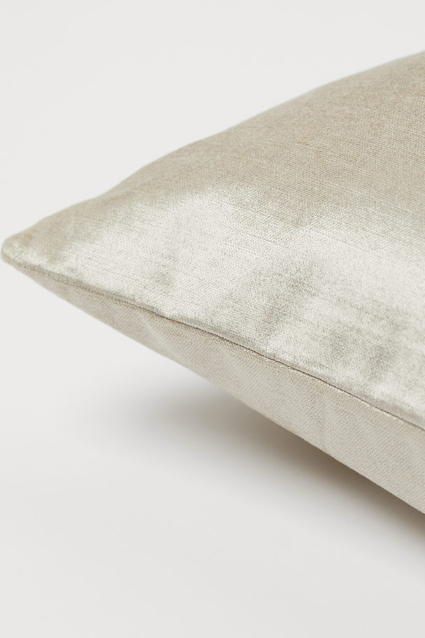 H&M HOME Kissenhülle aus Samt Hellbeige