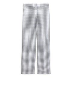 Wide Checked Trousers White/Checked