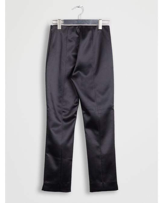 Slim Stretch-satin Trousers Black Black | Afound.com