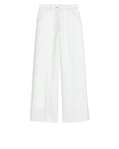 Cotton Workwear Trousers Off White
