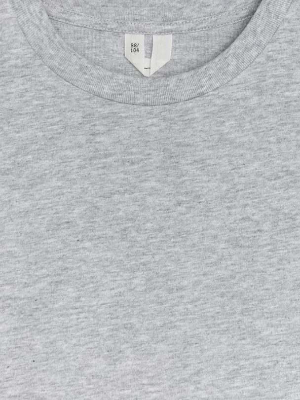 ARKET T-Shirt mit Rundhalsausschnitt Graumeliert