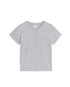 T-Shirt mit Rundhalsausschnitt Graumeliert